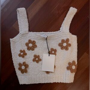 NWT floral cropped tank